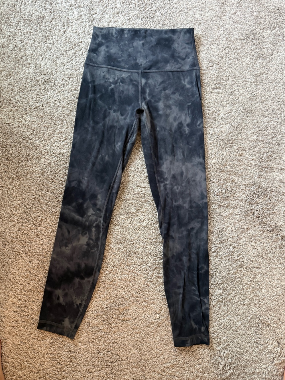 Lululemon align leggings black/gray diamond dye size 4 25”